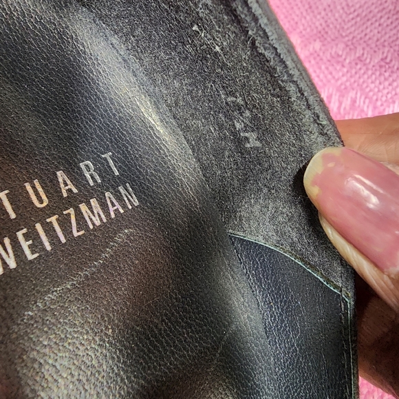 Stuart Weitzman Charcoal Peep Toe Jeweled …size 7.5 - Picture 9 of 16